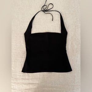Black halter top
